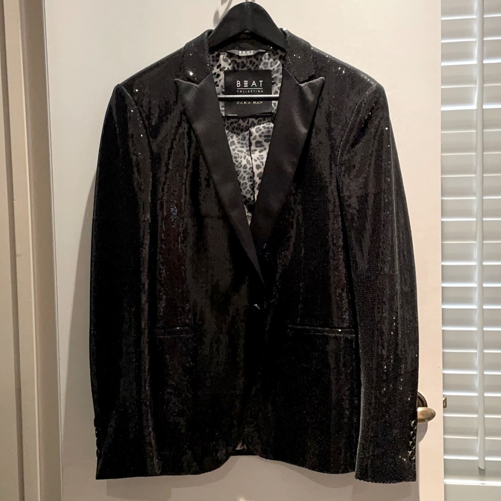 Black Sequined Blazer